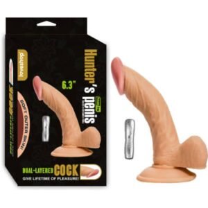 Hunters 16 cm Titreşimli Ten Rengi Realistik Dildo Vibratör